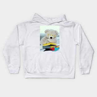 Teddy bear loves reading Kids Hoodie